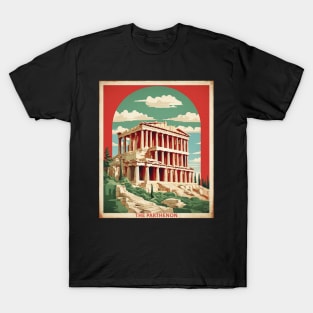 The Parthenon Greece Tourism Vintage Travel Poster T-Shirt